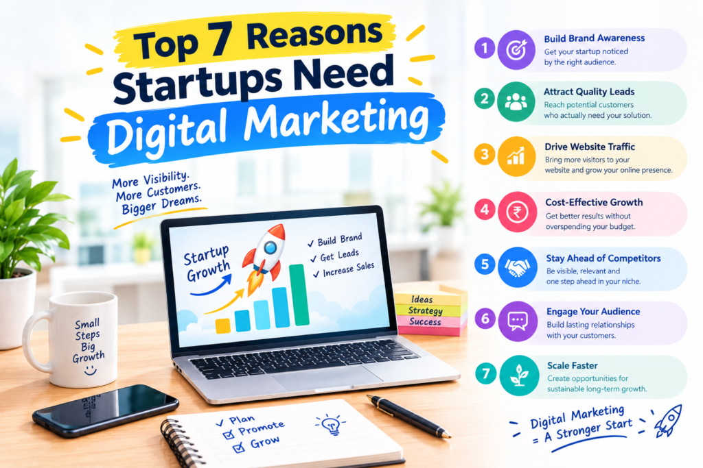 Top 7 Reasons Startups Need Digital Marketing