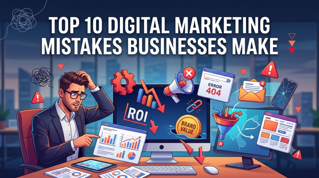 Top 10 Digital Marketing Mistakes Businesses Make